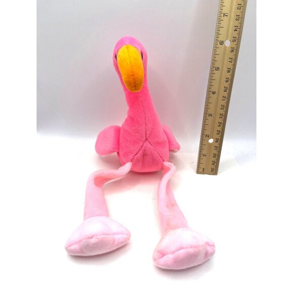 Ty Beanie Babies Pinky Flamingo Plush 1995 Pink Stuffed Animal Collectible Toy - Picture 2 of 5